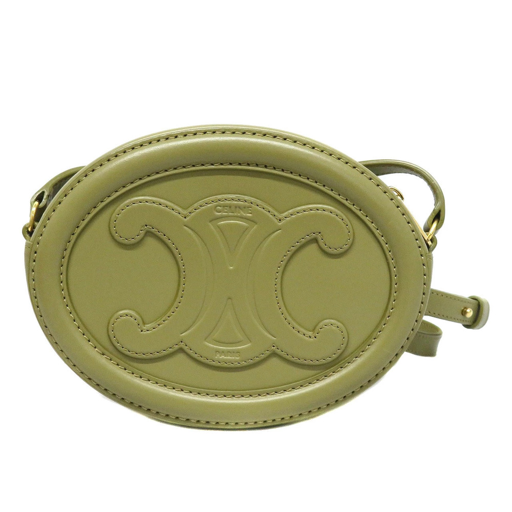 Celine Shoulder Bag Oval Purse Cuine Triomphe